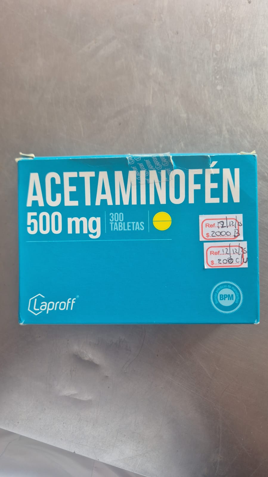 Acetaminofén Laproff 300 Tabletas Alivio De Dolor