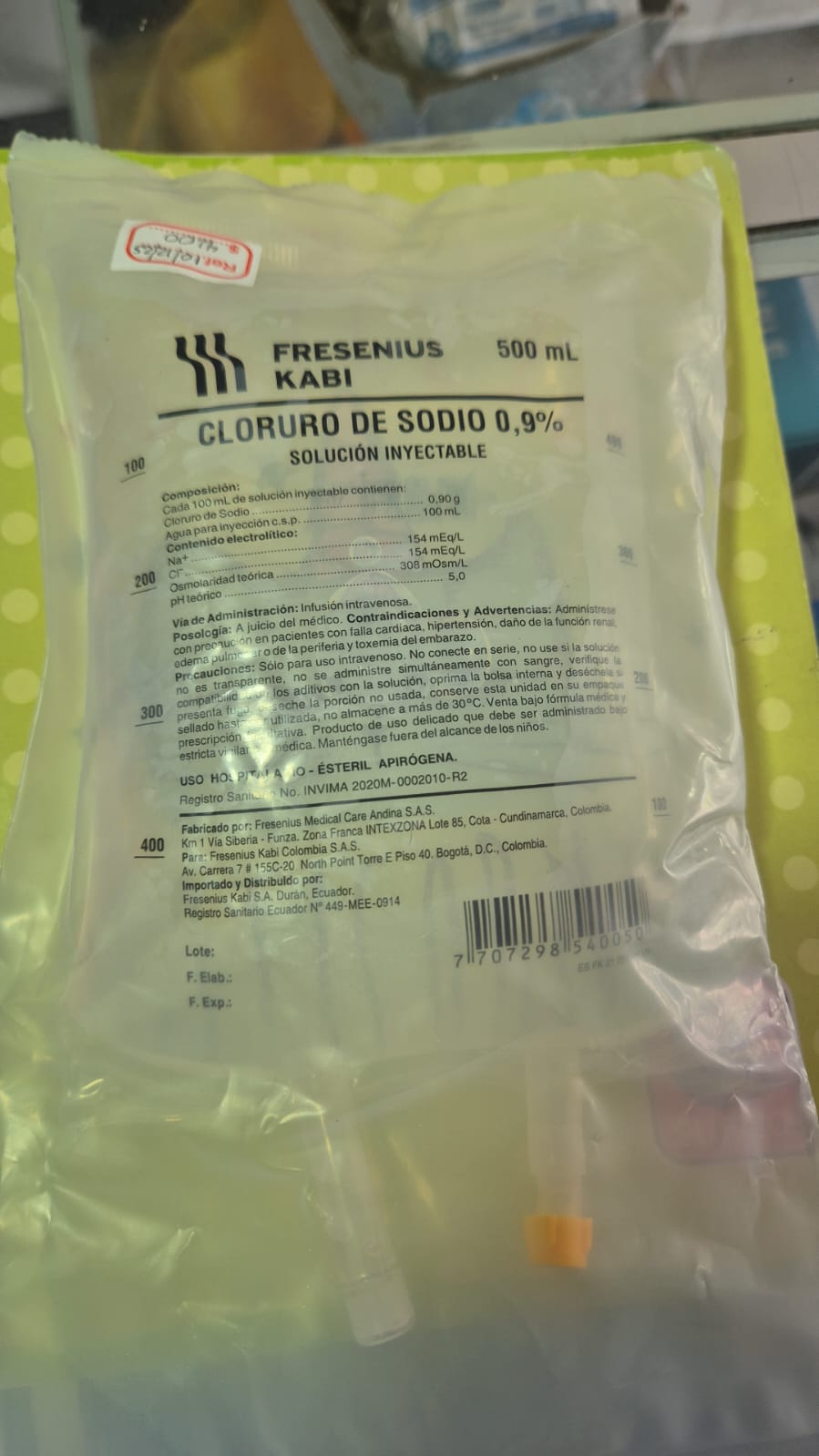 Cloruro de Sodio 0.9% – Fresenius Kabi