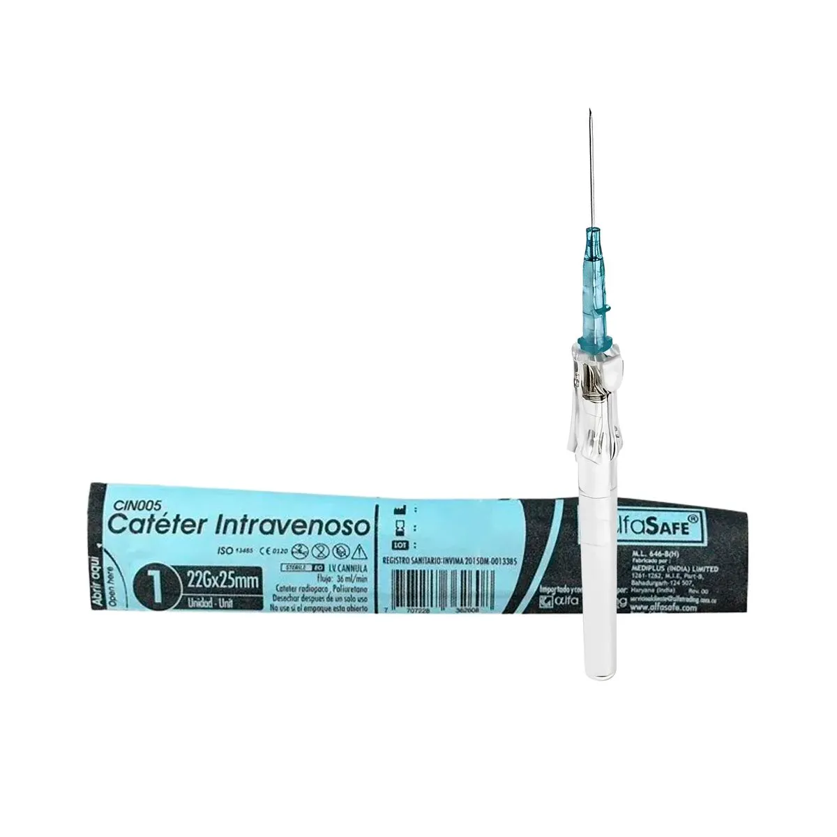 Catéter Intravenoso 22 G – Alfasafe