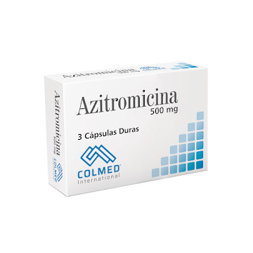 Azitromicina 500 mg (Colmed, caja x 3 cápsulas)