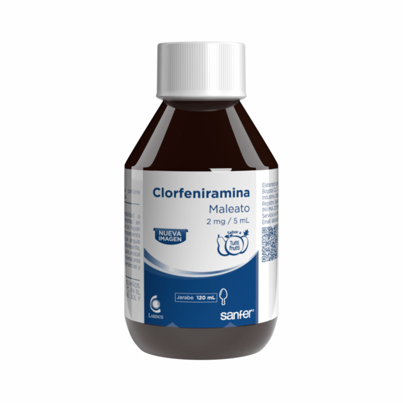 Clorfeniramina 2mg/5ml en Jarabe