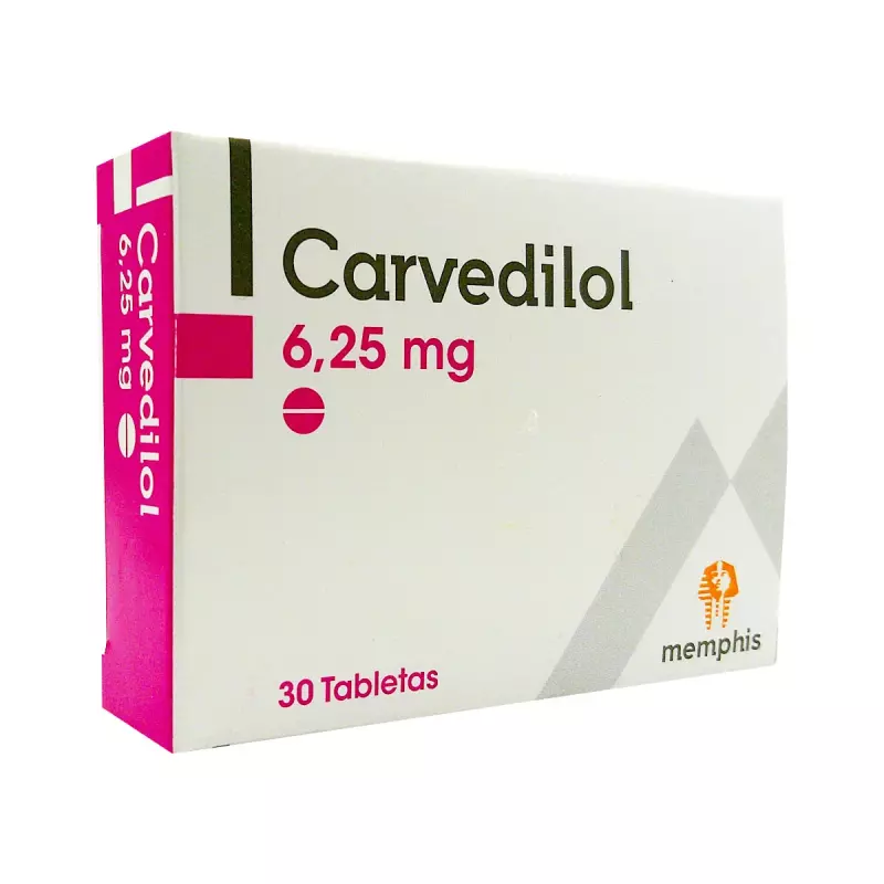 CARVEDILOL 6.25 mg (caja x 30 tabletas) – Memphis