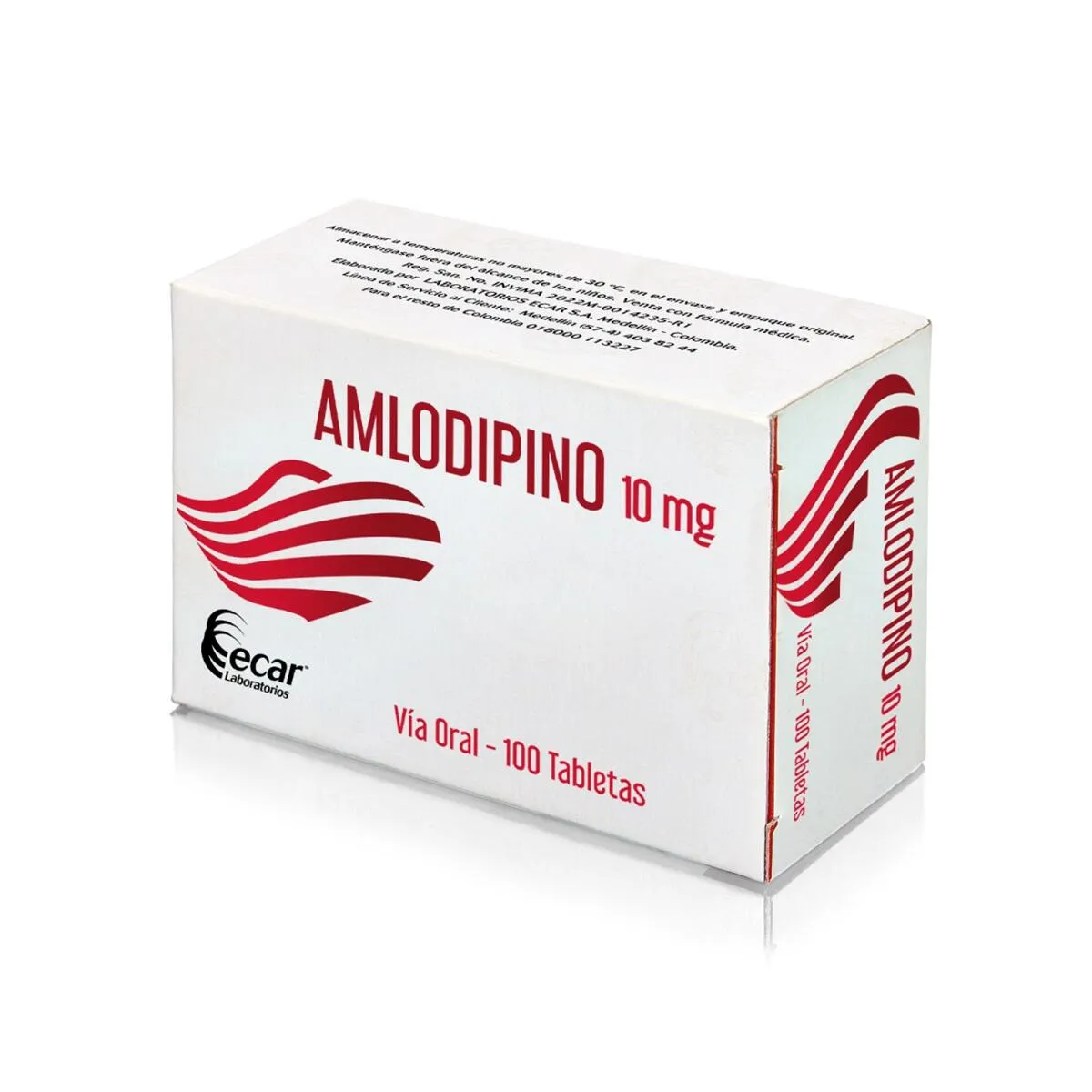 Amlodipino 10 Mg X 100 Tabl