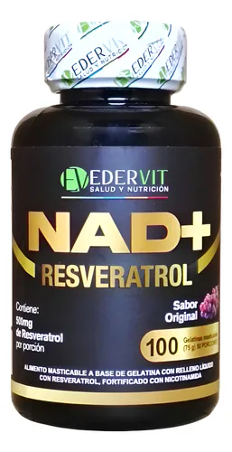 Nad + Resveratrol Sabor A Uva Alimento Masticable