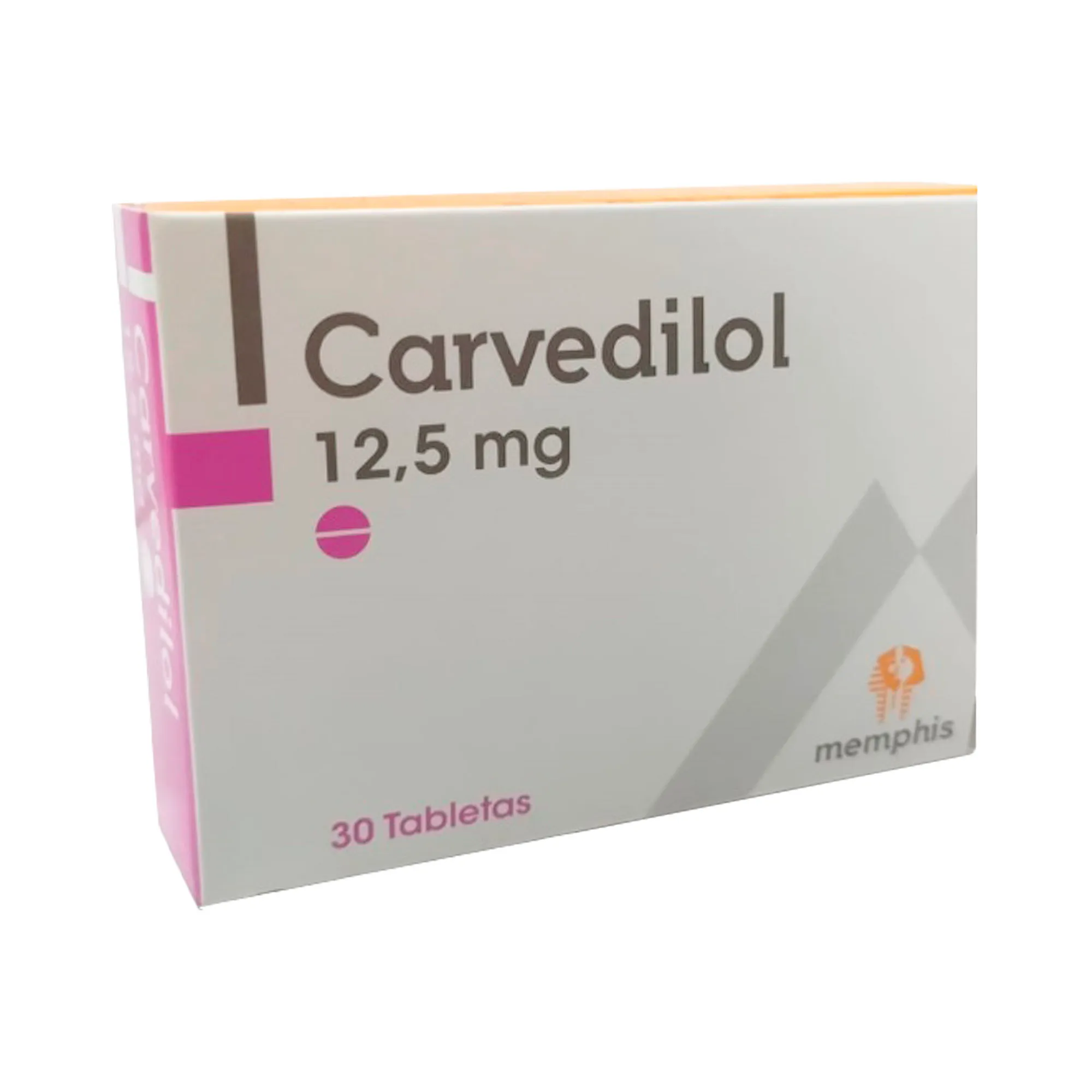 Carvedilol Memphis 12,5 mg Caja 30 Tabletas 