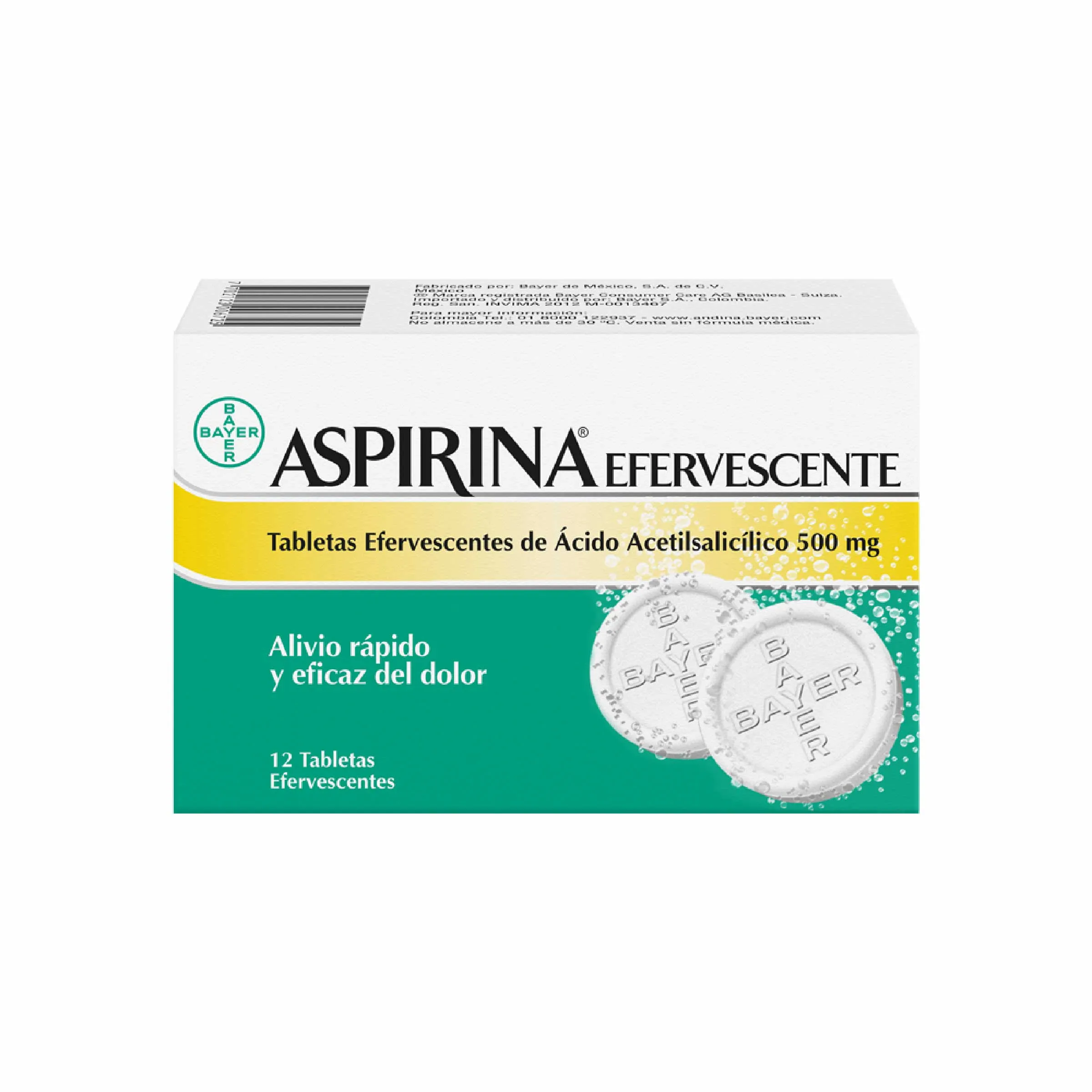 ASPIRINA EFERVESCENTE 500 MG