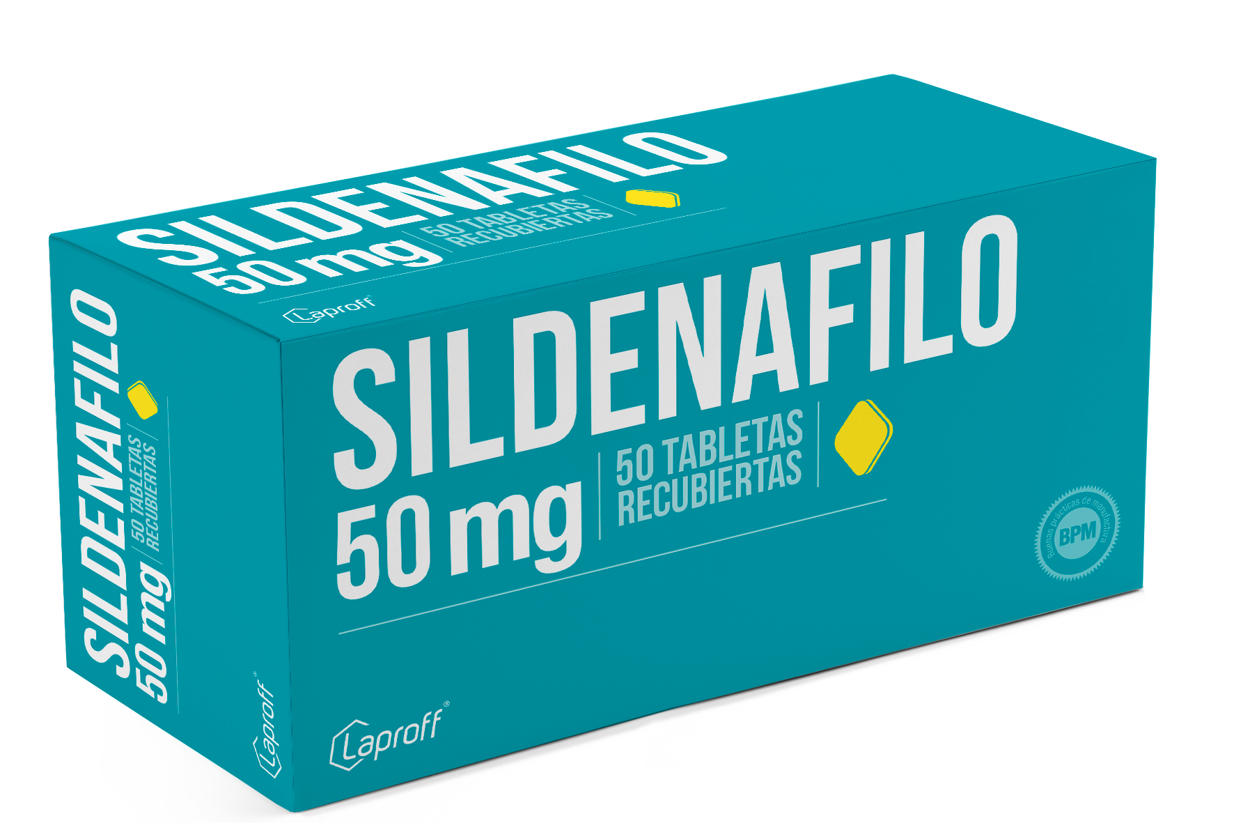 Sildenafilo 50 mg Tabletas RecubiertasCaja x 50 tabletas