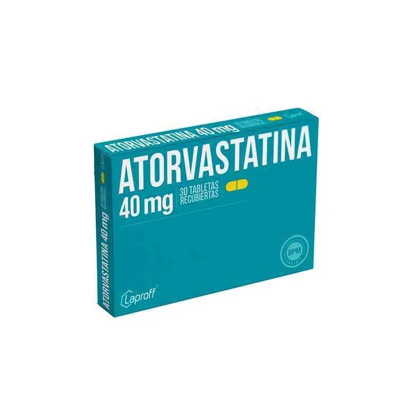 Atorvastatina 40 mg -30 Tabletas