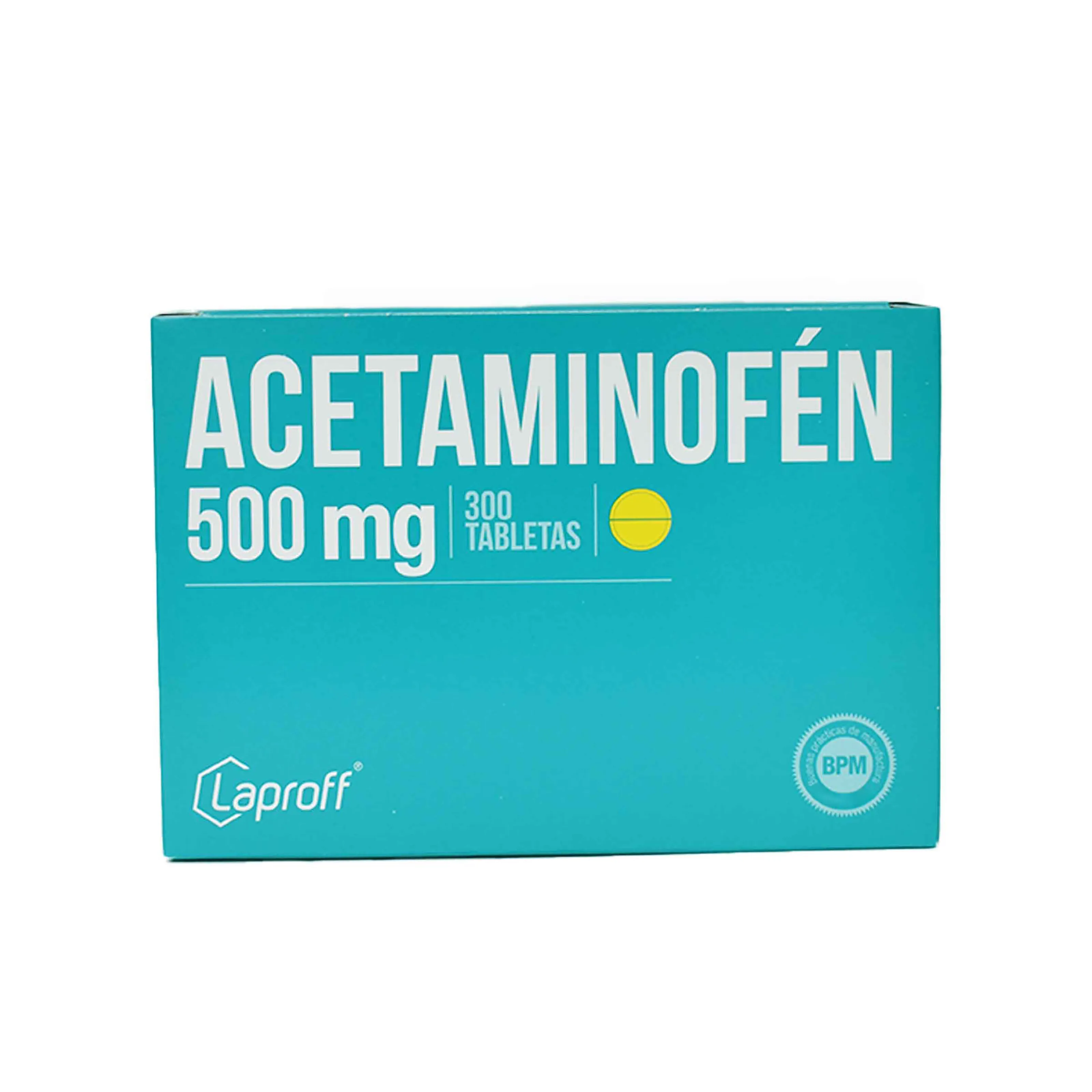 Acetaminofén 500 mg Caja x 300 Tabletas – Laproff