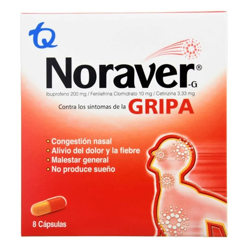 Noraver Gripa Caja X8 Capsulas