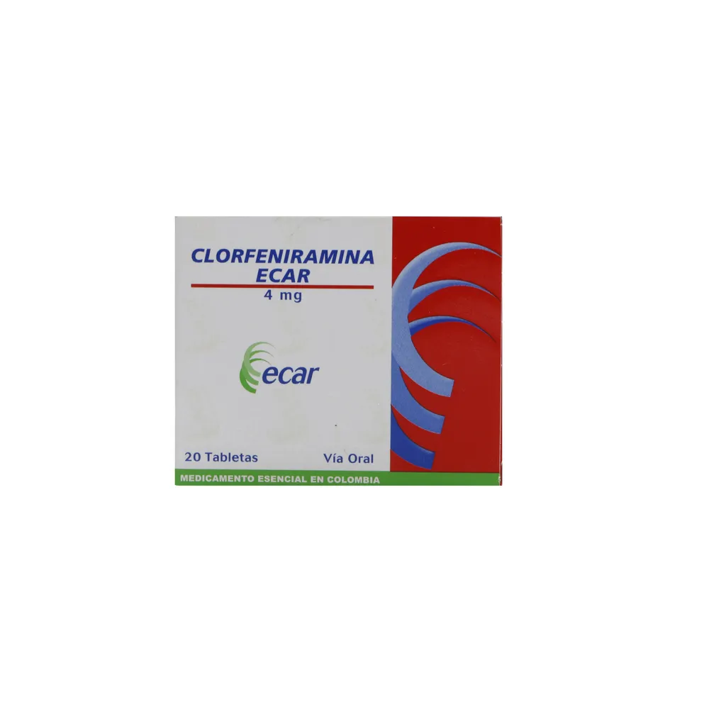CLORFENIRAMINA 4 mg (Ecar)