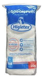 Algodón Puro X 20g Higietex