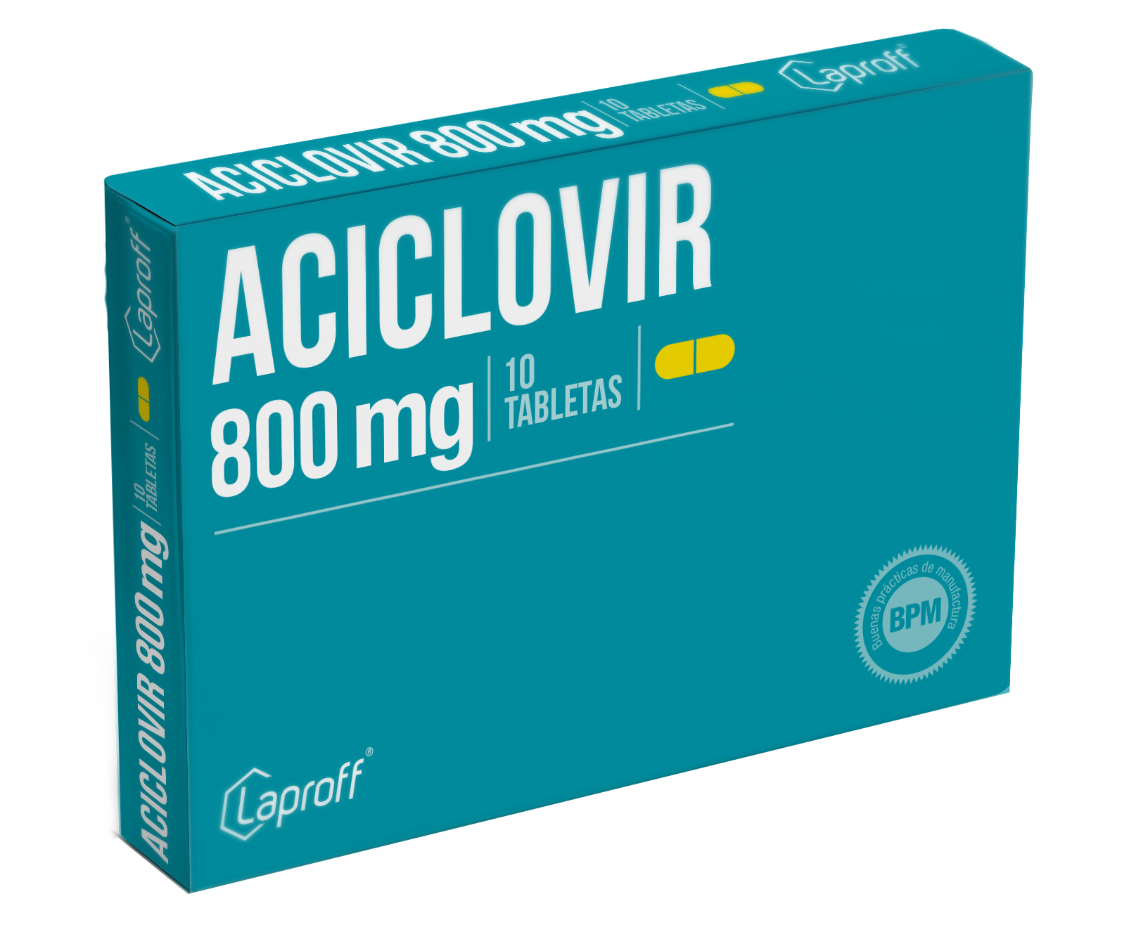 Aciclovir 800 mg x 10 Tabletas